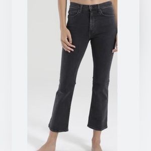 Faded black demi boot cut jeans